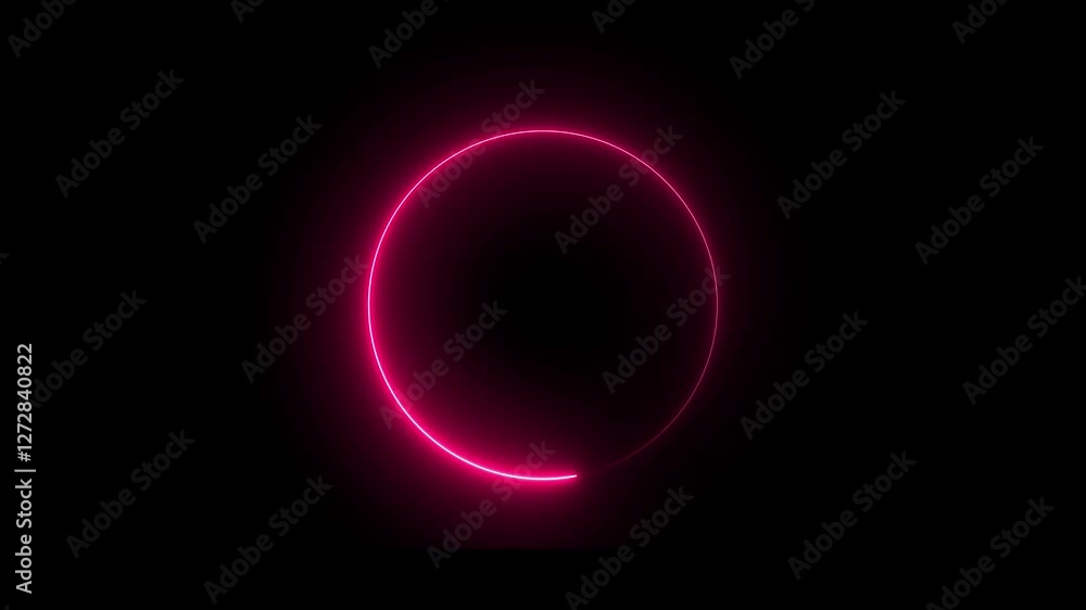 Animation of glowing neon circle loading icon Animation of glowing neon circle loading icon