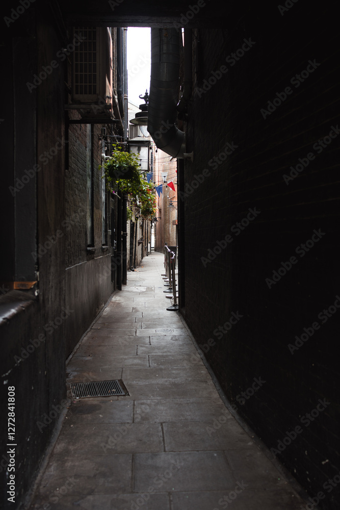 London, UK - September 10, 2024: Brydges Place, an alley between St Martin's Lane and Bedfordbury in the City of Westminster, Greater London. Commonly claimed to be the narrowest street in London. London, UK - September 10, 2024: Brydges Place, an alley between St Martin's Lane and Bedfordbury in the City of Westminster, Greater London. Commonly claimed to be the narrowest street in London.