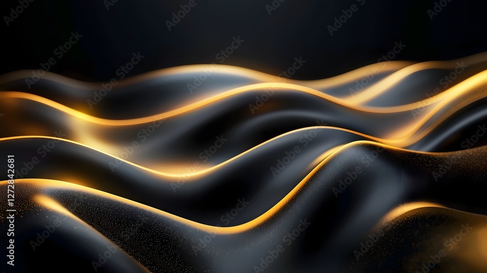 Elegant Minimalist Luxury Background with Smooth Gold and Black Gradient and Soft Ambient Light Elegant Minimalist Luxury Background with Smooth Gold and Black Gradient and Soft Ambient Light