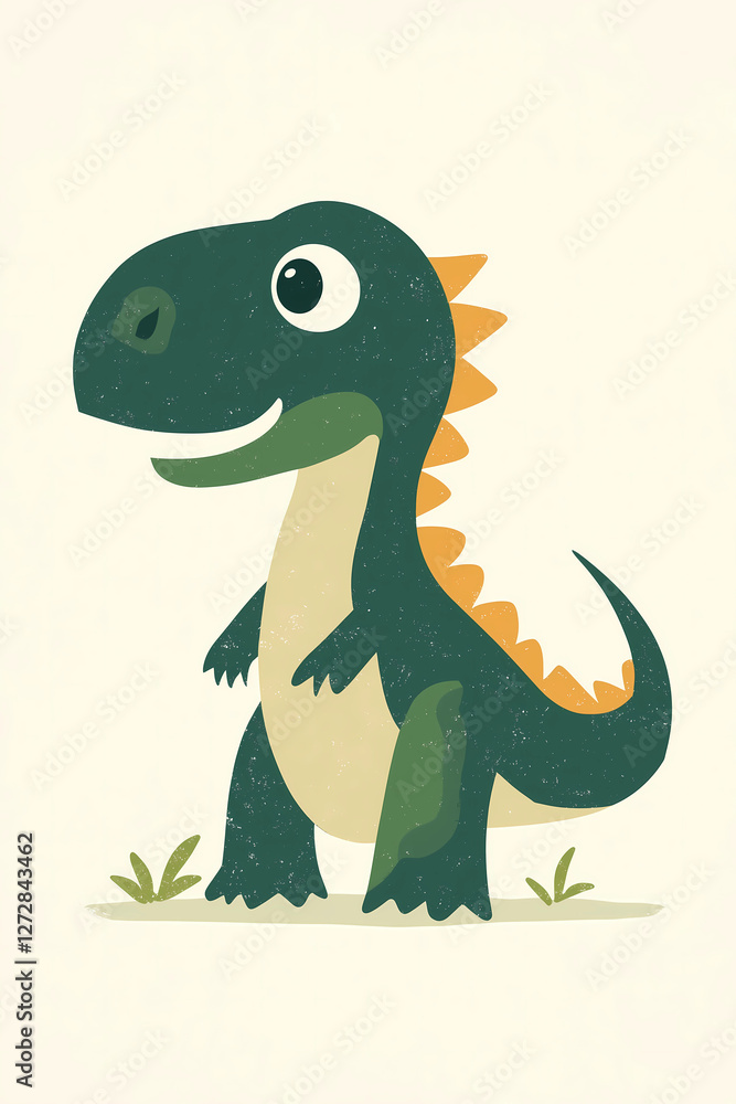 Green dinosaur vector illustration Green dinosaur vector illustration