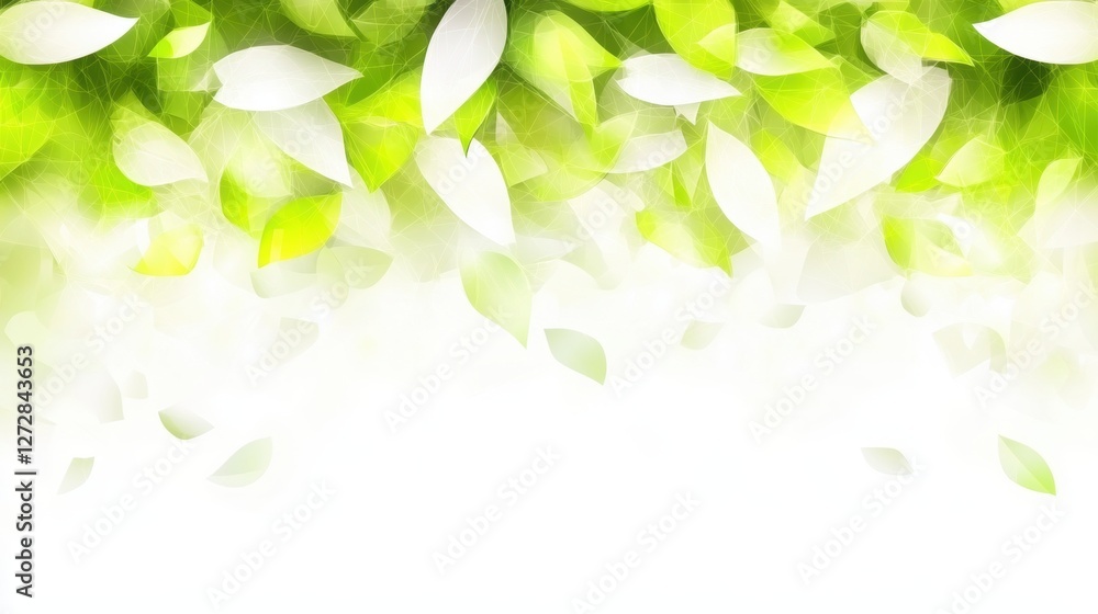 Delicate Green Leaves Creating a Fresh and Luminous Background in Nature Delicate Green Leaves Creating a Fresh and Luminous Background in Nature
