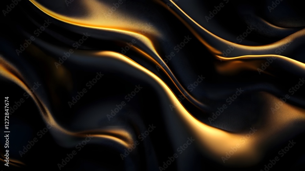 Obraz premium Elegant Minimalist Luxury Background with Smooth Gold and Black Gradient Soft Ambient Light and Texture