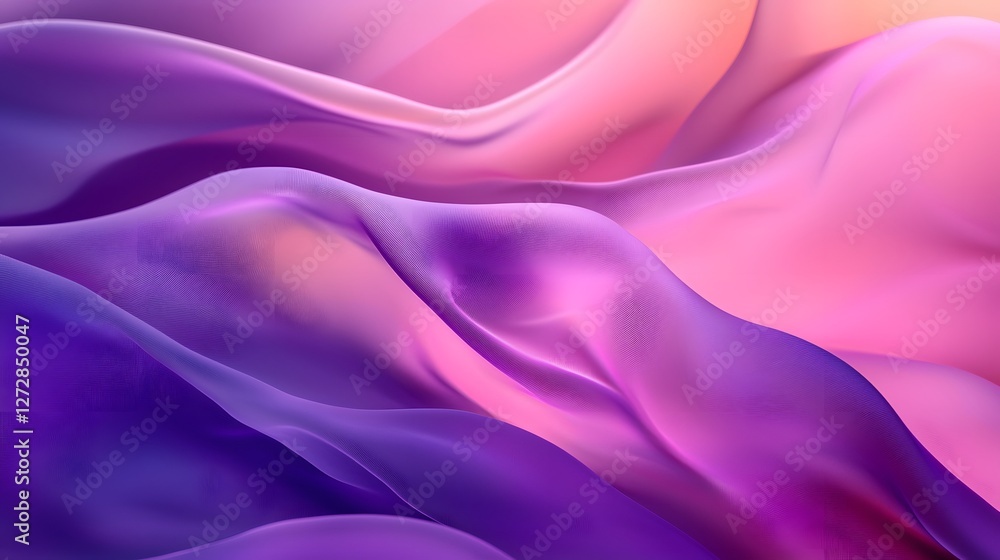 Fototapeta premium Mesmerizing Abstract Gradient Waves with Subtle Glowing Light Effects in Soft Pastel Hues