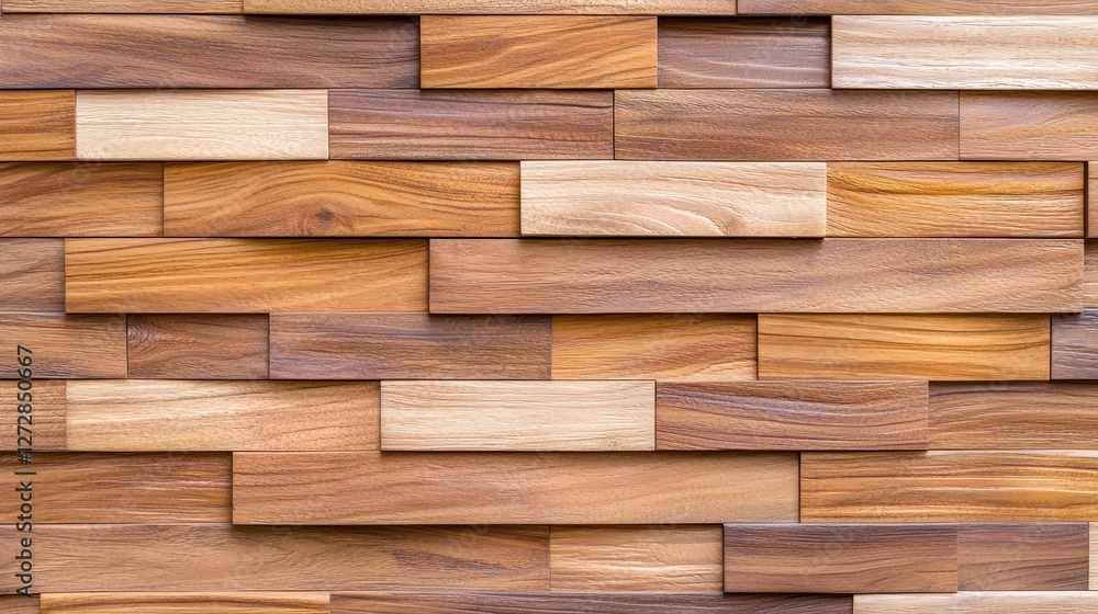 A textured wooden wall featuring varying shades of brown, showcasing a modern and natural aesthetic with interlocking wooden pieces. A textured wooden wall featuring varying shades of brown, showcasing a modern and natural aesthetic with interlocking wooden pieces.