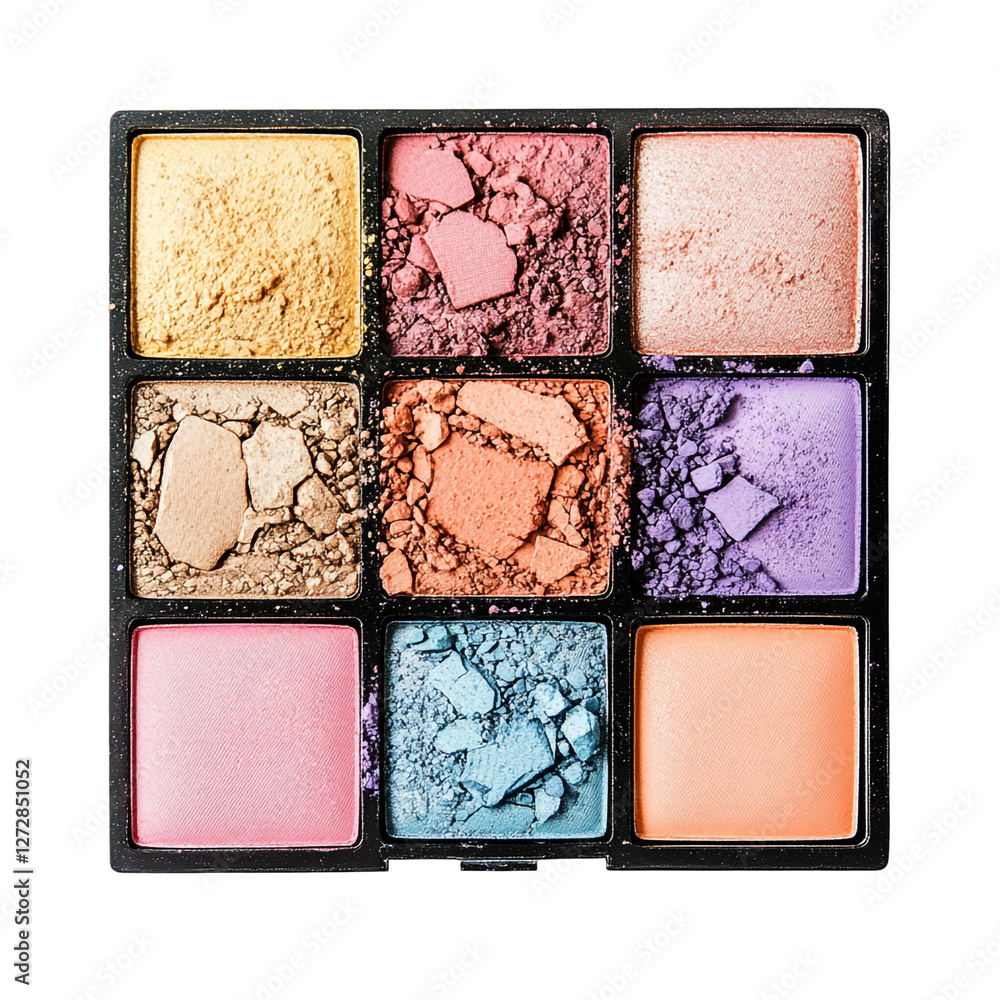 Crushed eyeshadow palette colorful makeup beauty cosmetics Crushed eyeshadow palette colorful makeup beauty cosmetics