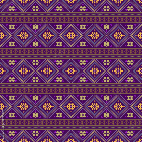 Beautiful retro seamless pattern design by geometric 