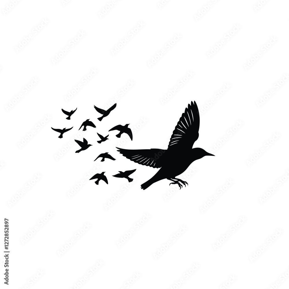 Naklejka premium birds in flight