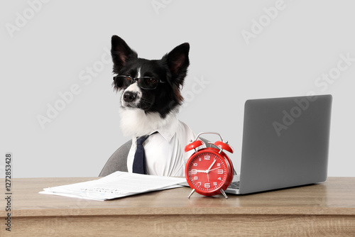 Cute Border Collie dog in s...