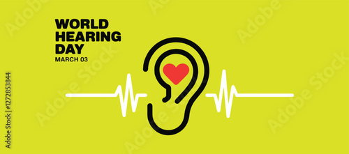 World Hearing Day Vector Illustration: Prevent Deafness and Promote Hearing Care for Web Banner or Landing Page