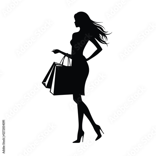 woman with shopping bags
