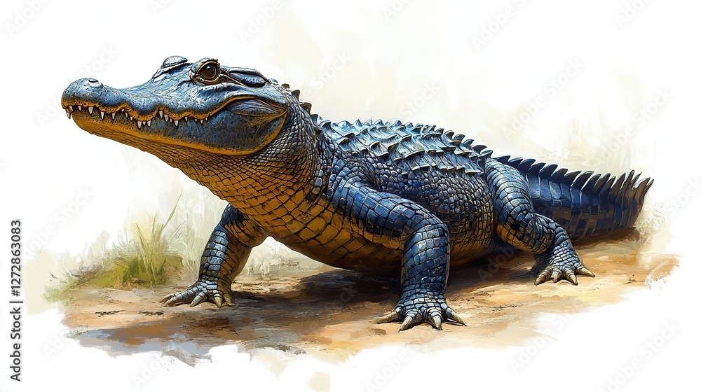 Obraz premium crocodile png image with transparent background ideal for wildlife reptile conservation,nature themed graphic design projects