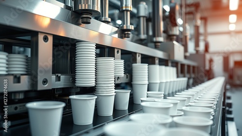 Automatic Injection Molding Press for Plastic Cups - High-Quality Image