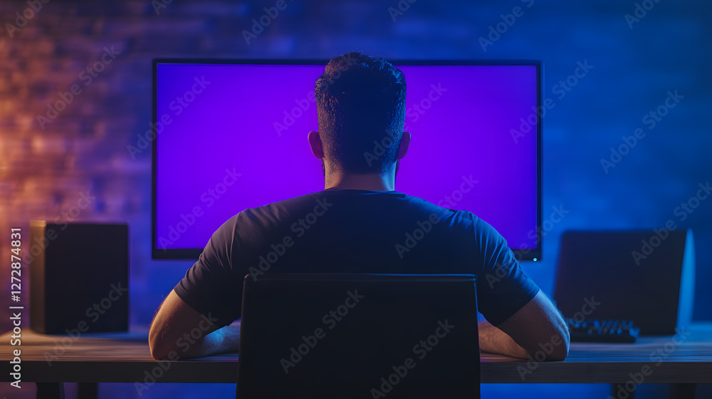 A Frustrated Gamer Sitting at His Desk, Staring at an Empty Screen
A Frustrated Gamer Sitting at His Desk, Staring at an Empty Screen