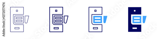 Handheld device icon in 4 different styles. Thin Line, Line, Bold Line, Duotone. Duotone style. Editable stroke