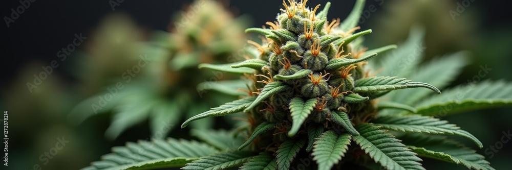 Close-up of vibrant cannabis buds, showcasing intricate details and rich green leaves. Ideal for use in herbal medicine, wellness, or agriculture-related content. Close-up of vibrant cannabis buds, showcasing intricate details and rich green leaves. Ideal for use in herbal medicine, wellness, or agriculture-related content.