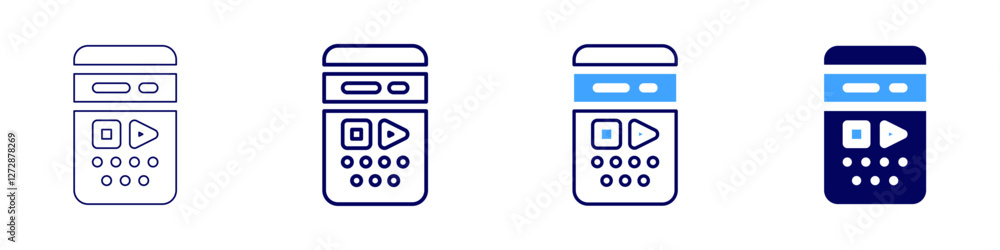 Modulator device icon in 4 different styles. Thin Line, Line, Bold Line, Duotone. Duotone style. Editable stroke Modulator device icon in 4 different styles. Thin Line, Line, Bold Line, Duotone. Duotone style. Editable stroke