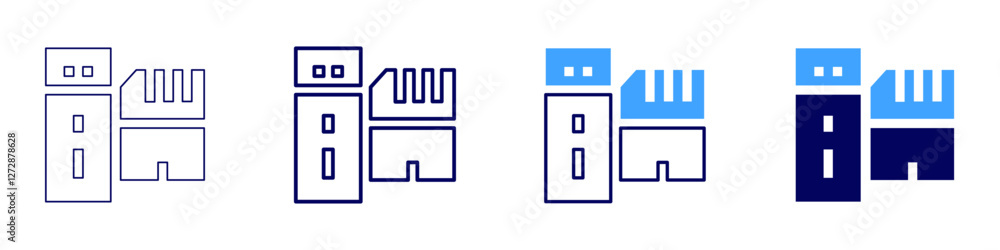 Pen drive icon in 4 different styles. Thin Line, Line, Bold Line, Duotone. Duotone style. Editable stroke Pen drive icon in 4 different styles. Thin Line, Line, Bold Line, Duotone. Duotone style. Editable stroke
