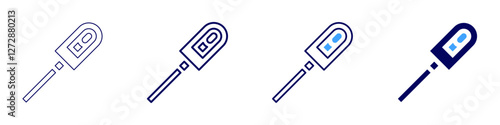 Vascular closure device icon in 4 different styles. Thin Line, Line, Bold Line, Duotone. Duotone style. Editable stroke