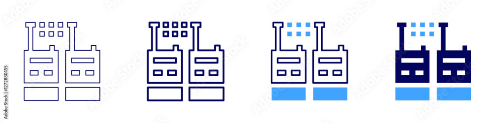 Walkie talkie icon in 4 different styles. Thin Line, Line, Bold Line, Duotone. Duotone style. Editable stroke Walkie talkie icon in 4 different styles. Thin Line, Line, Bold Line, Duotone. Duotone style. Editable stroke