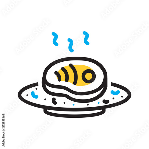 Vector multi color icon for Steaks