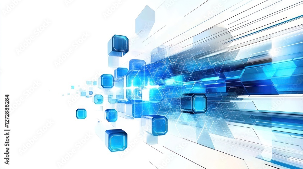 Abstract blue technology background with dynamic shapes Abstract blue technology background with dynamic shapes