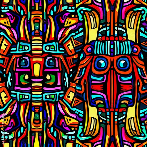 Psychedelic Expressionism Geometric Patterns Digital Assets