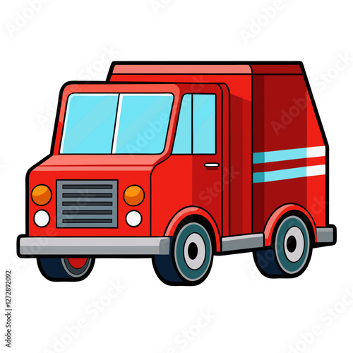 Wallpaper Mural A red truck with a cage in the back. Torontodigital.ca