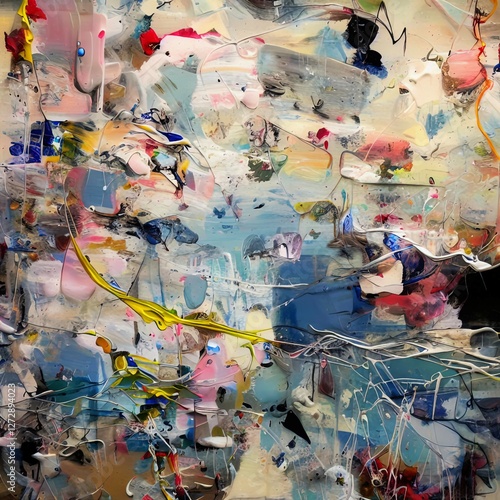 Abstract Expressionism Colorful Chaos Backgrounds