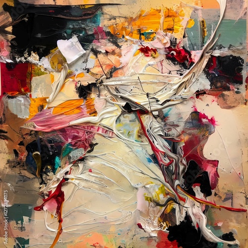 Abstract Expressionism Colorful Chaos Backgrounds