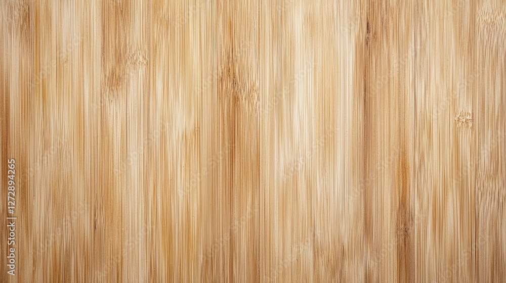 Naklejka premium A smooth, light-colored wooden surface with subtle grain patterns, creating a natural and warm aesthetic.