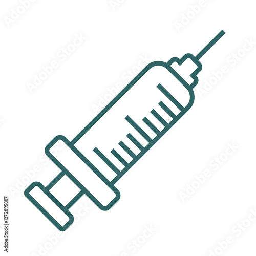 線画で表現されたい医療用アイコン「注射器」