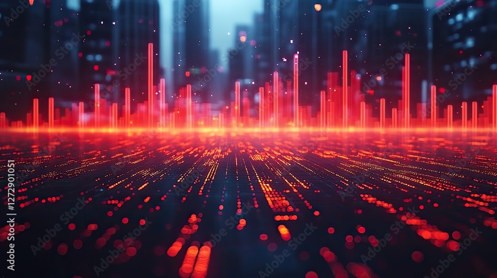 Naklejka premium financial stock market graph illustrating economic trends,data analysis
