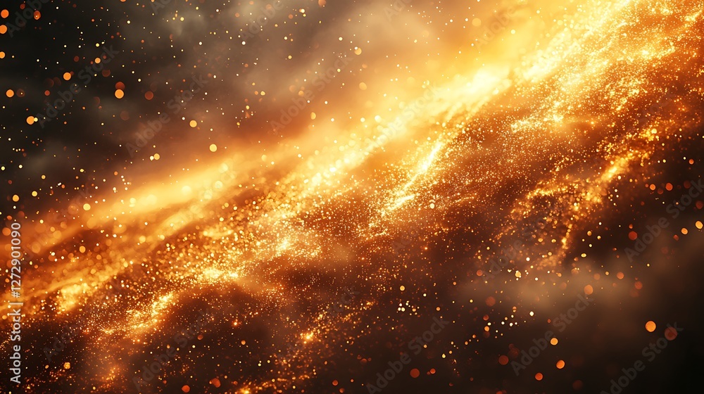Naklejka premium Fiery cosmic nebula swirls, space background, energy, astronomy, science fiction