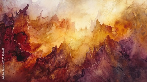 A beautifully blended watercolor background featuring a mix of warm and cool hues, ideal for creative projects