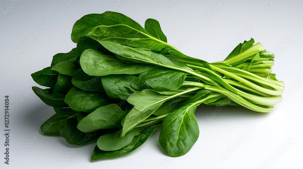 Fresh green lettuce bundle on white background closeup food photography Fresh green lettuce bundle on white background closeup food photography