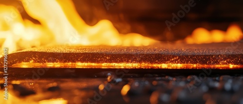 Close-up exploration of fire-resistant layers in high-temperature industrial settings