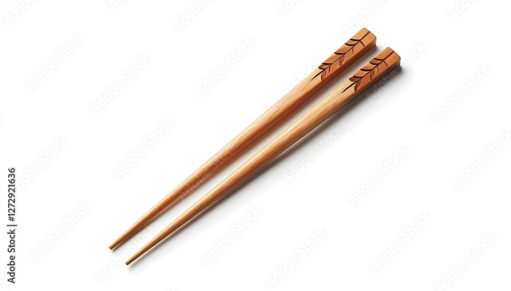 wooden chopsticks isolated on white background wooden chopsticks isolated on white background