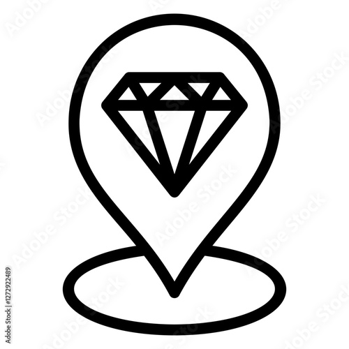 diamond Line Icon