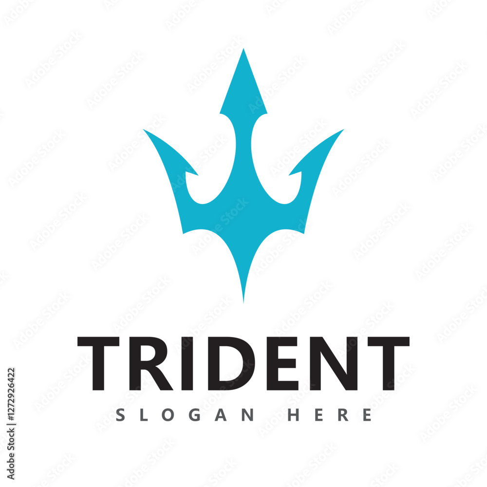 Obraz premium Trident Logo Template vector illustration
