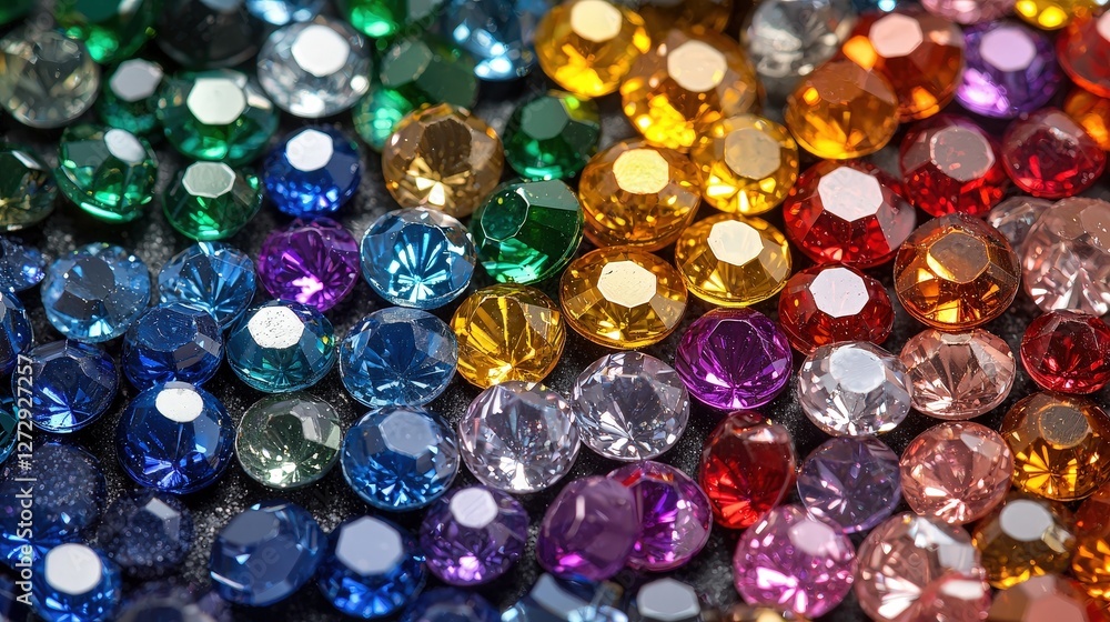 A vibrant display of colorful and gleaming gems piled together, showcasing natures beauty and luxury A vibrant display of colorful and gleaming gems piled together, showcasing natures beauty and luxury