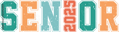 graduation design, senior 2025, class of 2025, retro groovy senior t-shirt design