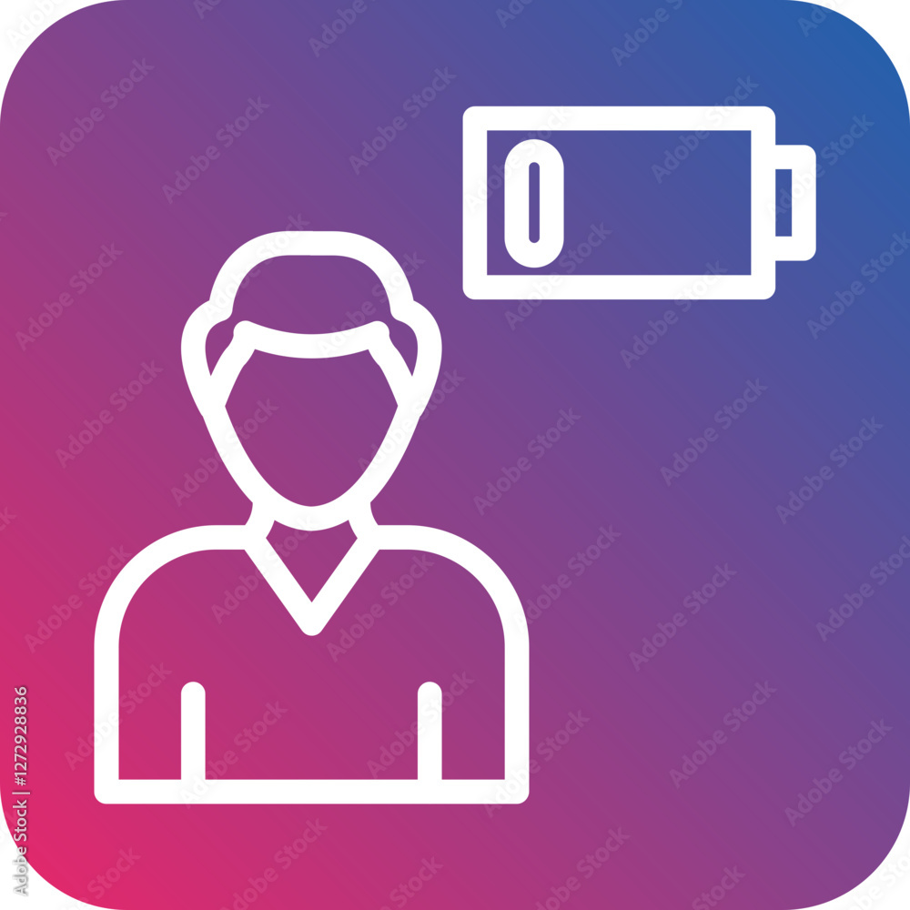 Exhausted Icon Style Exhausted Icon Style