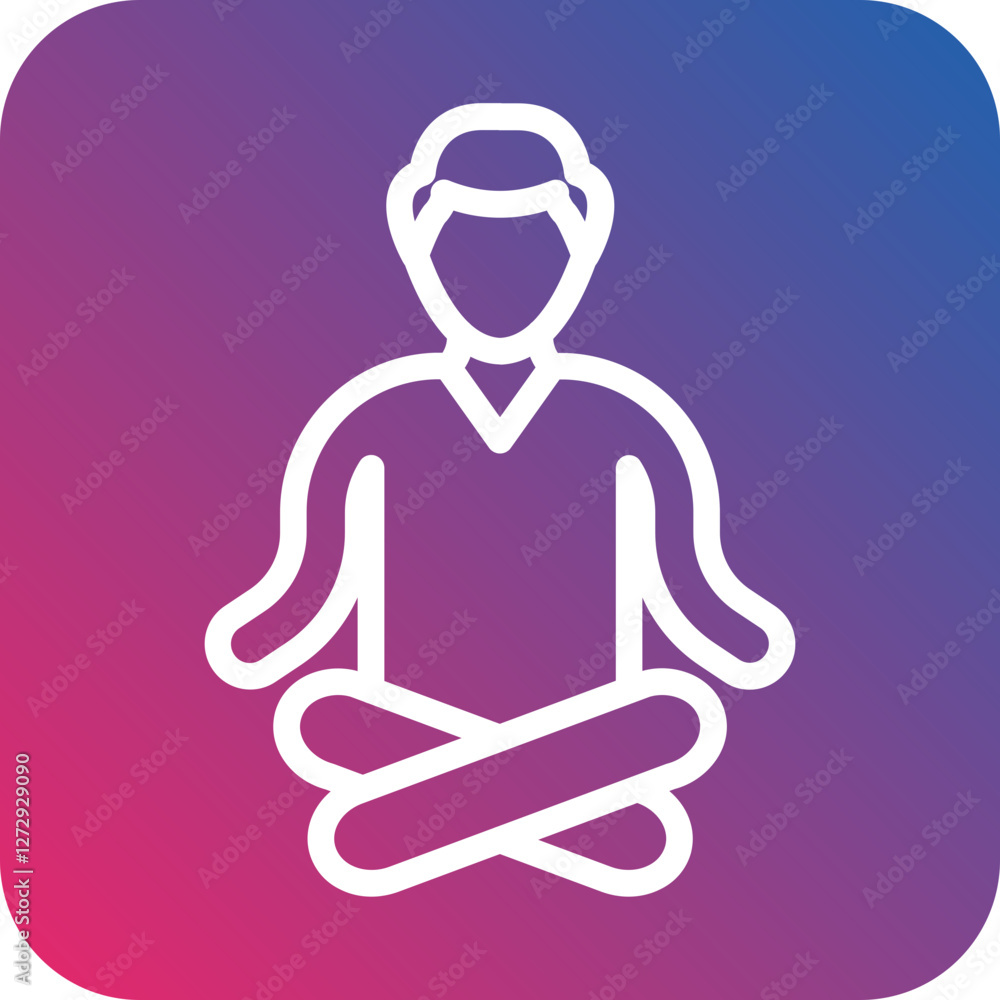 Meditation Icon Style Meditation Icon Style