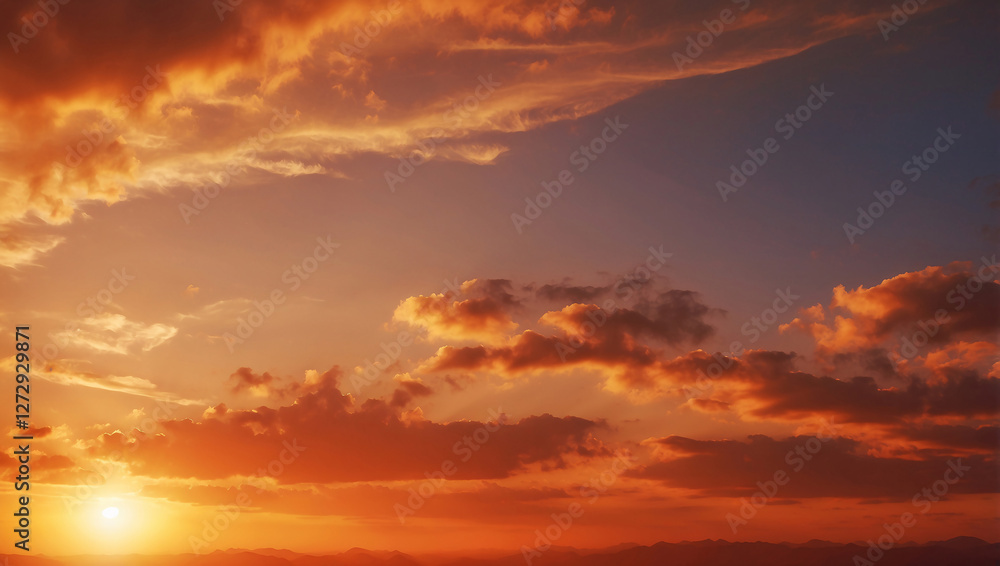 Fototapeta premium sunset in the sky