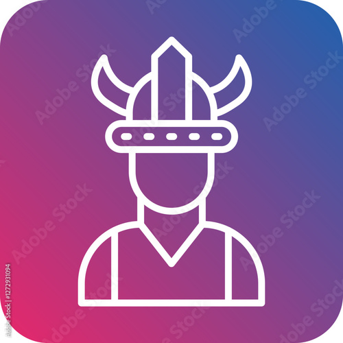 Viking Man Icon Style