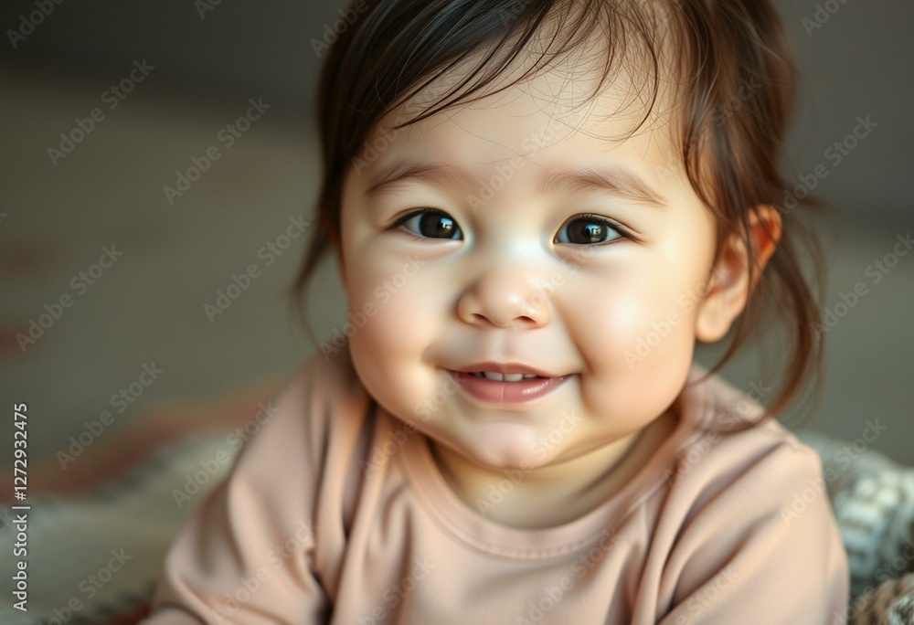 Photorealistic portrait of a 3-year-old female toddler Photorealistic portrait of a 3-year-old female toddler