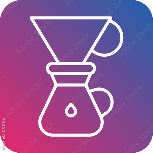Coffee Dripper Icon Style