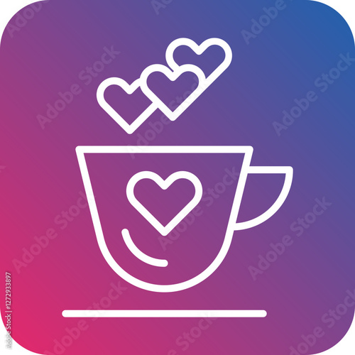 Coffee Heart Icon Style