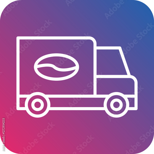 Coffee Truck Icon Style