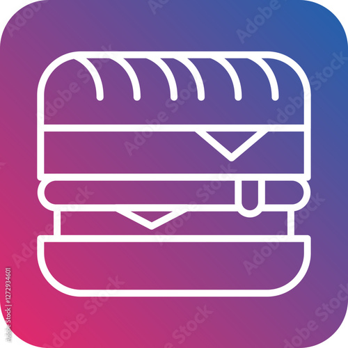 Cuban Sandwich Icon Style